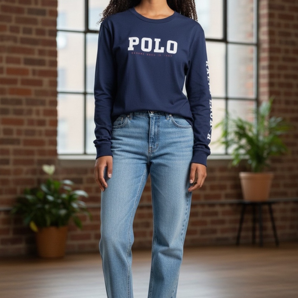 Polo by Ralph Lauren Navy Long Sleeve Tee